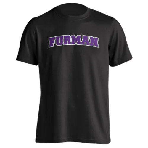 Furman University FU Paladins Arched Text School Name Short Sleeve T-shirt Tee