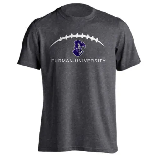 Furman University FU Paladins Football Laces Out Logo Short Sleeve T-shirt Tee