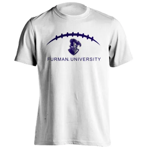 Furman University FU Paladins Football Laces Out Logo Short Sleeve T-shirt Tee