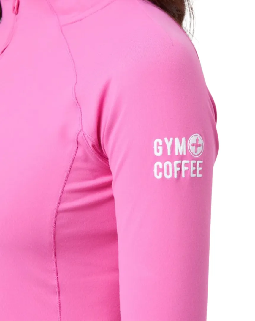 Gym Coffee Womens Relentless ¼ Zip Top Strawberry Moon