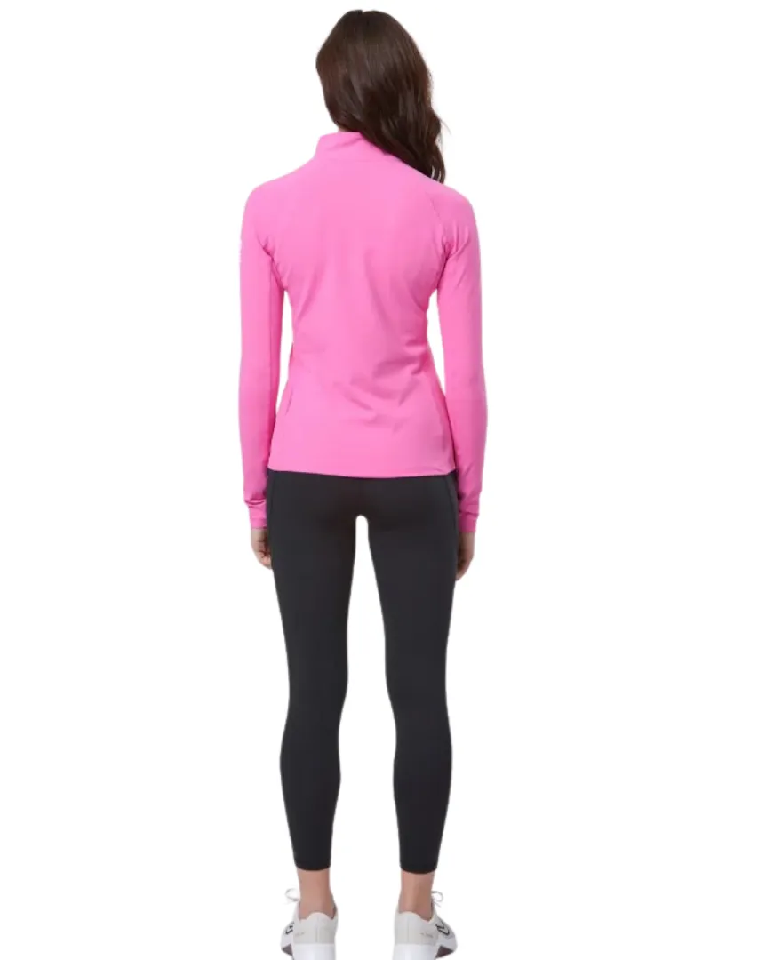 Gym Coffee Womens Relentless ¼ Zip Top Strawberry Moon