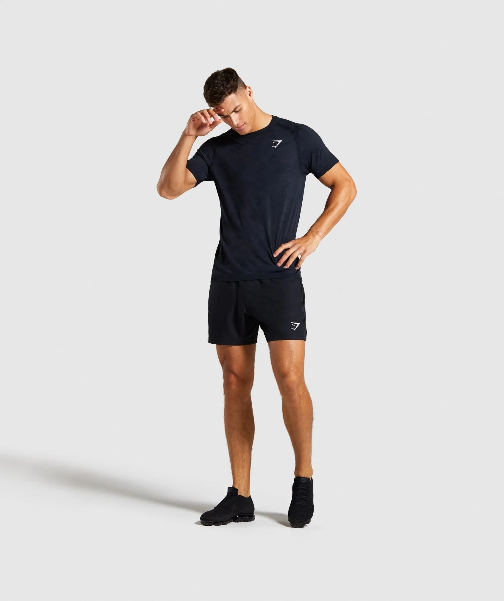 Gymshark Geo Lightweight Seamless T-Shirt - Black