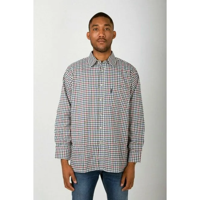 Hazy Blue Mens Casual Country Check Long Sleeve Shirts