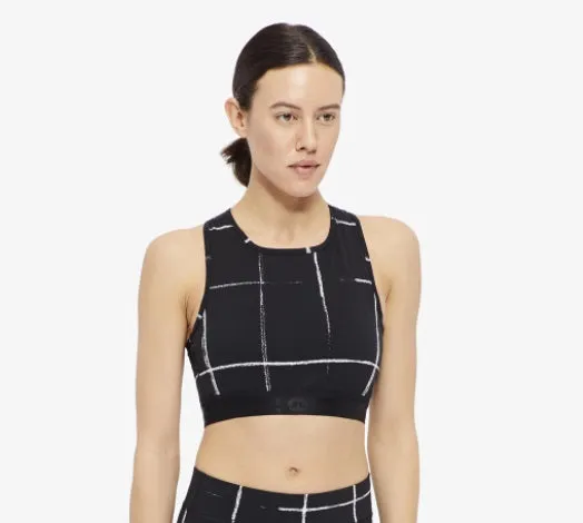 J. Lindeberg Alexis Printed Jersey Sports Bra Top