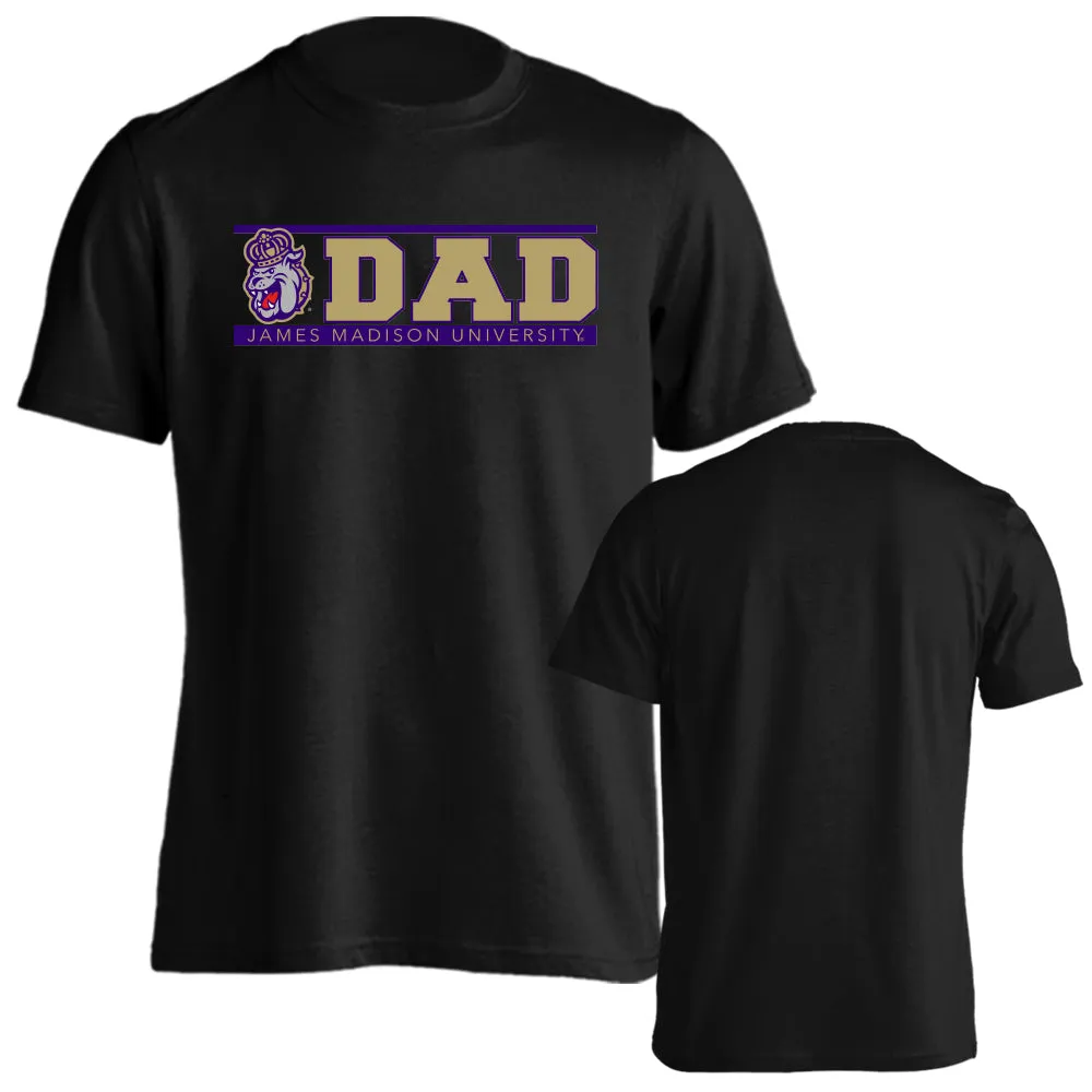 James Madison Dukes JMU Dad Father Parent Logo Short Sleeve T-shirt Tee