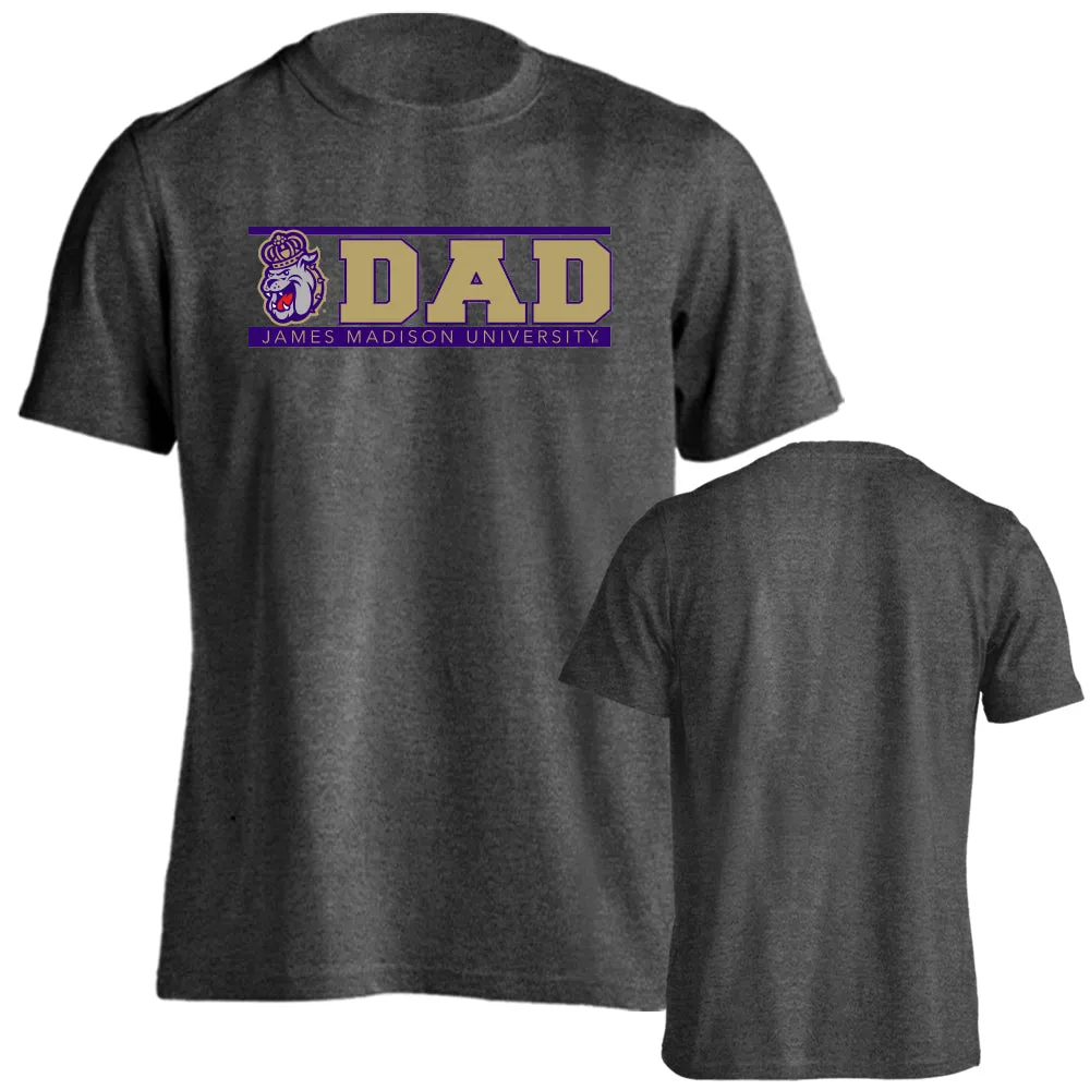 James Madison Dukes JMU Dad Father Parent Logo Short Sleeve T-shirt Tee