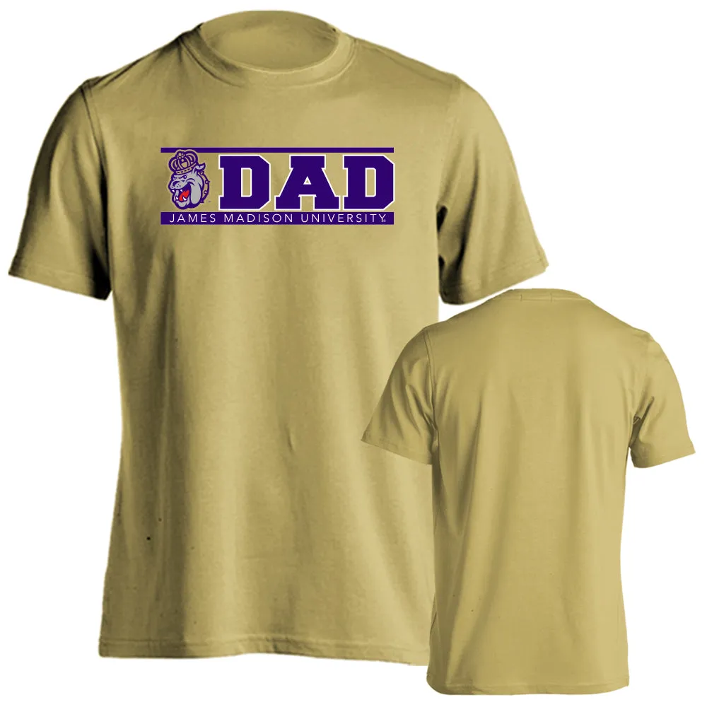 James Madison Dukes JMU Dad Father Parent Logo Short Sleeve T-shirt Tee