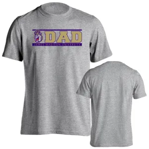 James Madison Dukes JMU Dad Father Parent Logo Short Sleeve T-shirt Tee