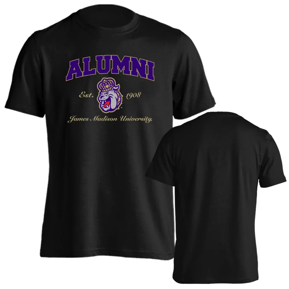 James Madison University Dukes JMU Dukes Alumni Logo Short Sleeve T-shirt Tee