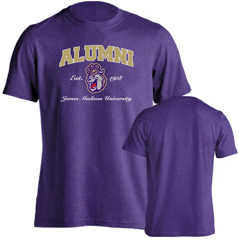 James Madison University Dukes JMU Dukes Alumni Logo Short Sleeve T-shirt Tee