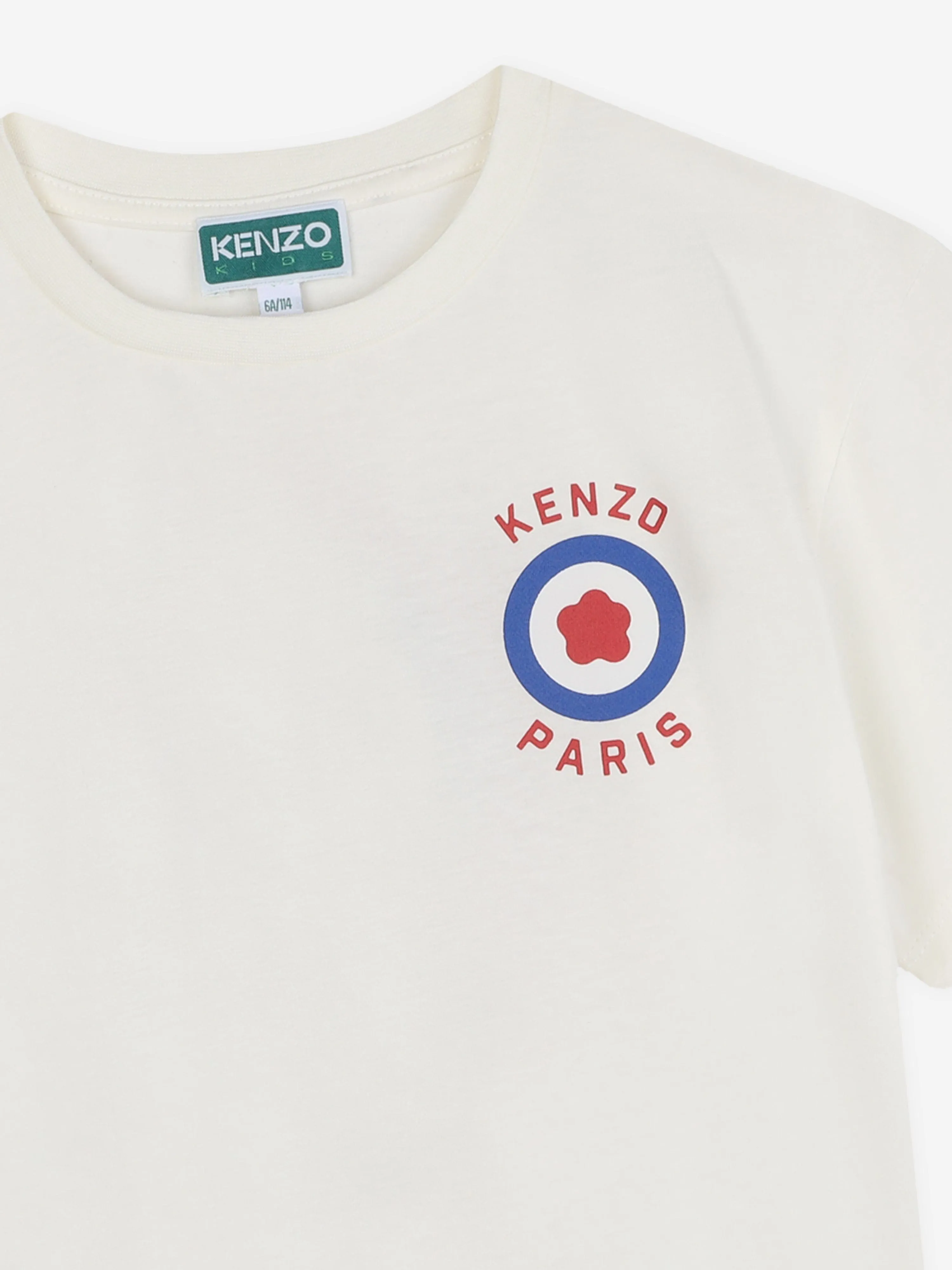 KENZO Girls Boke Flower T-Shirt in White