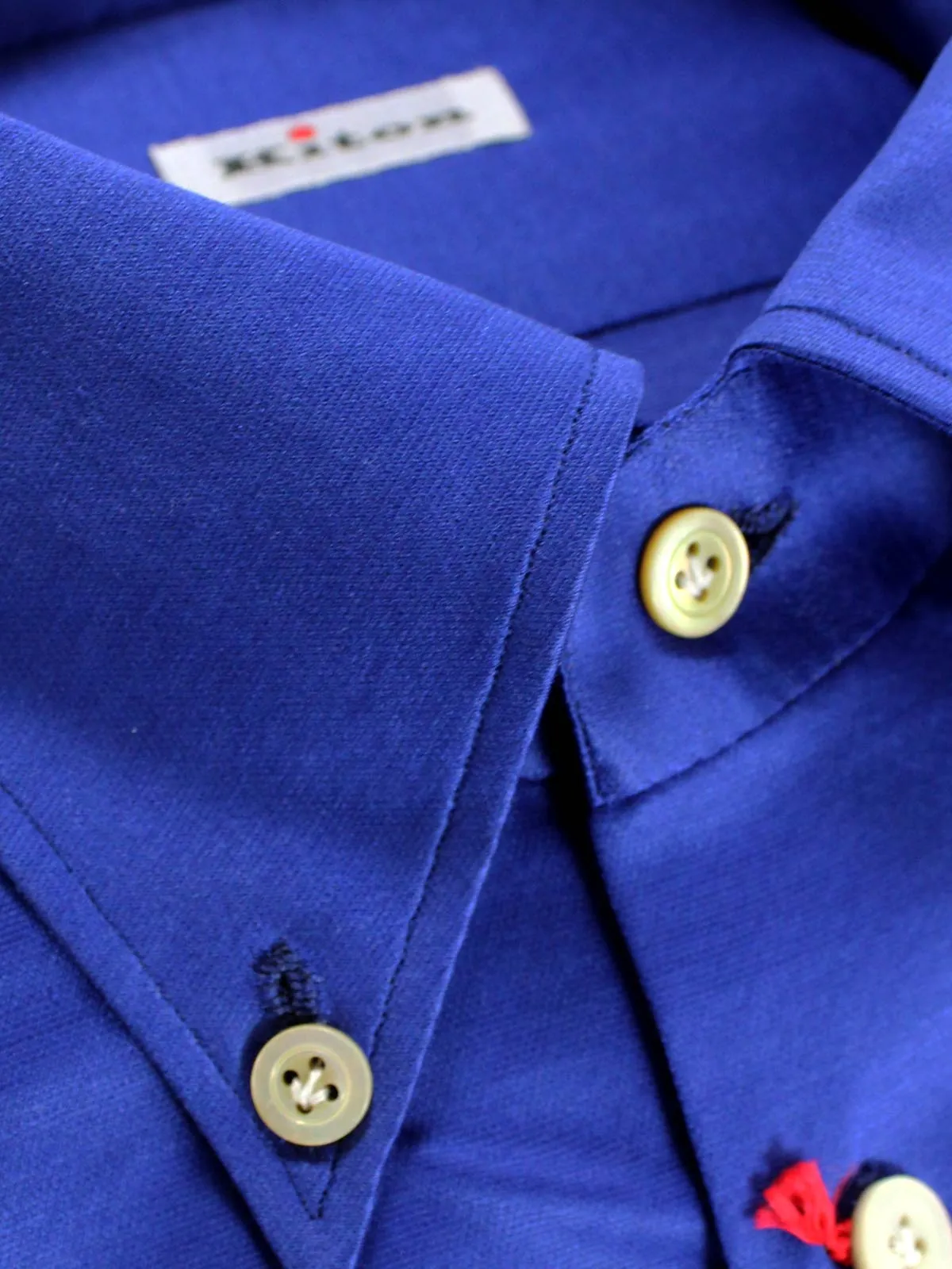 Kiton Shirt Royal Blue - Button Down Collar Shirt 39 - 15 1/2 SALE