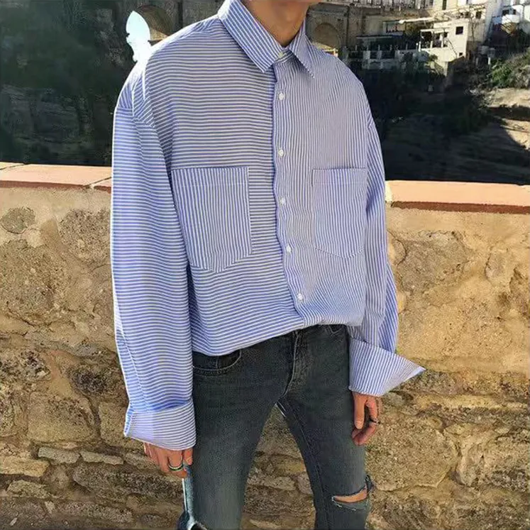 [Korean Style] 3 Colors Striped Long Sleeve Shirts