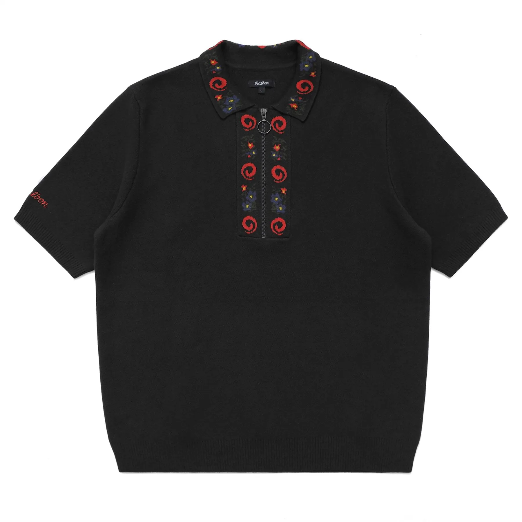 Laurent Jacquard Placket Polo Black - 2024