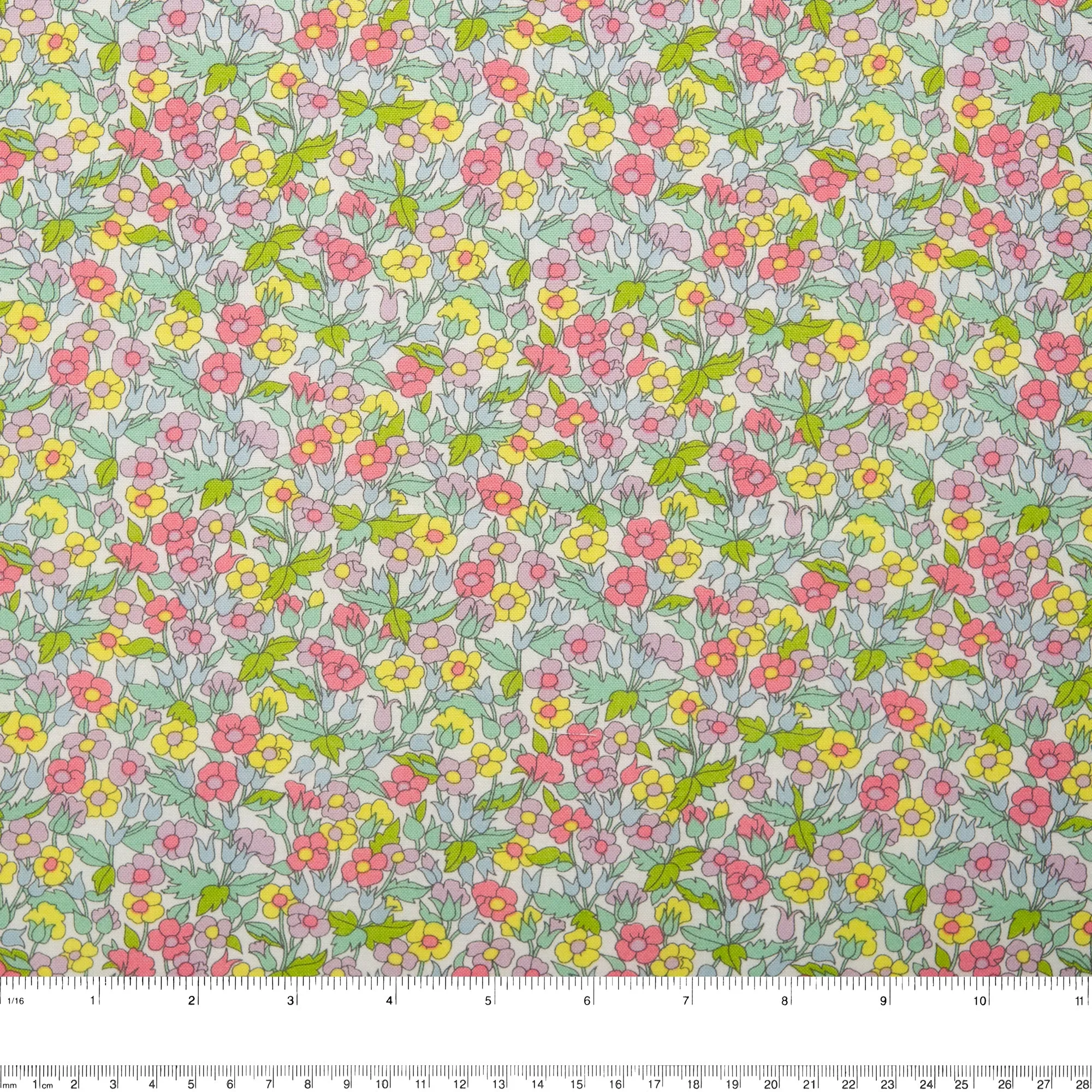 LIBERTY of PARIS Printed Cotton - Flower - Yellow