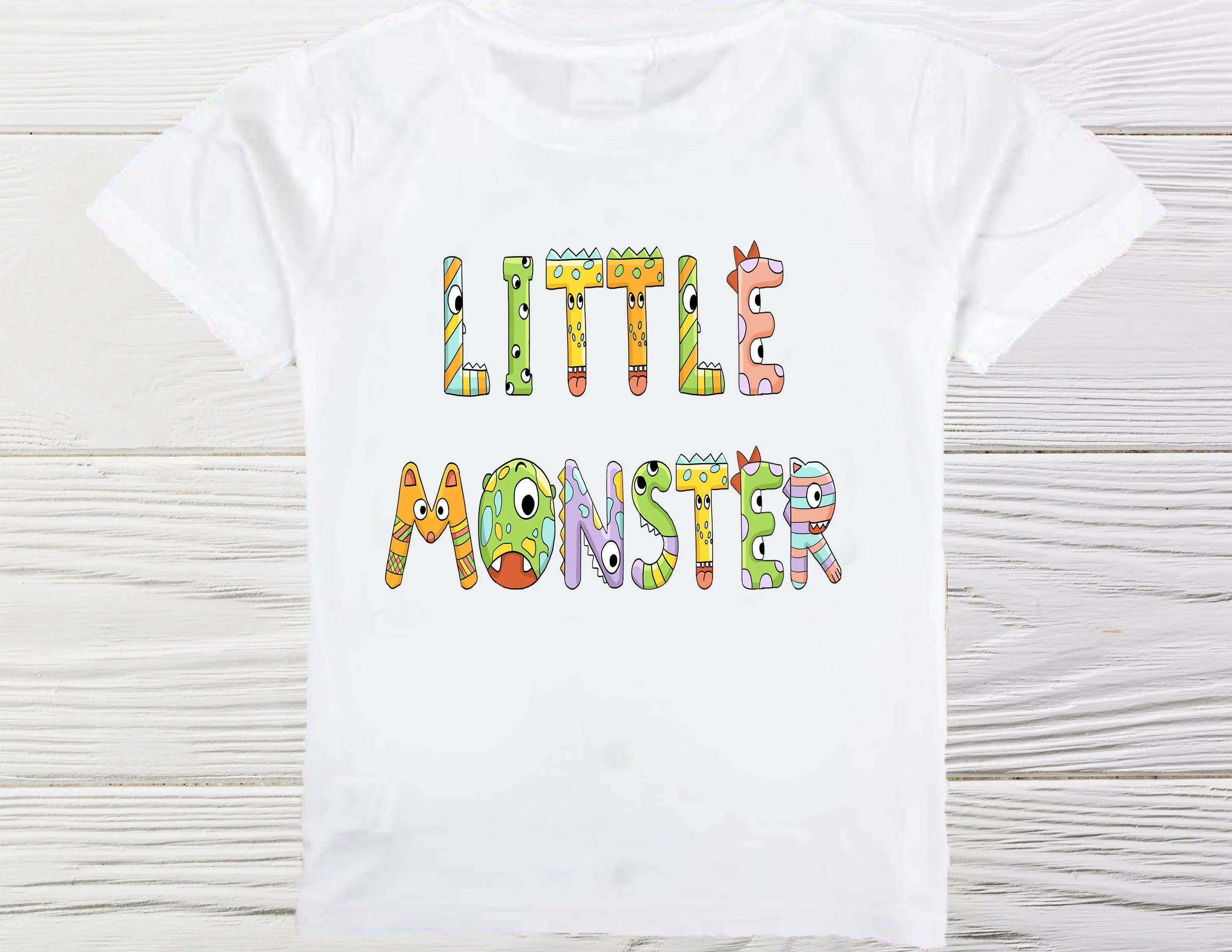 Little Monster shirt-  Monster Boys  shirt - Toddler Monster shirt - Custom shirts - Graphic shirts - Boys shirts