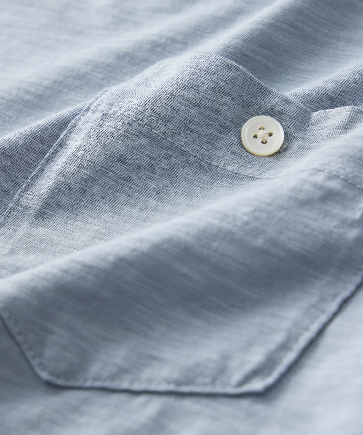 Made in L.A. Homespun Slub Pocket Tee in Steel Blue