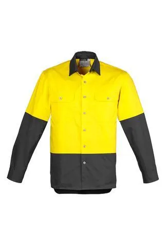 Mens Hi Vis Spliced Industrial Shirt