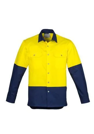 Mens Hi Vis Spliced Industrial Shirt