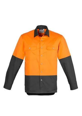 Mens Hi Vis Spliced Industrial Shirt