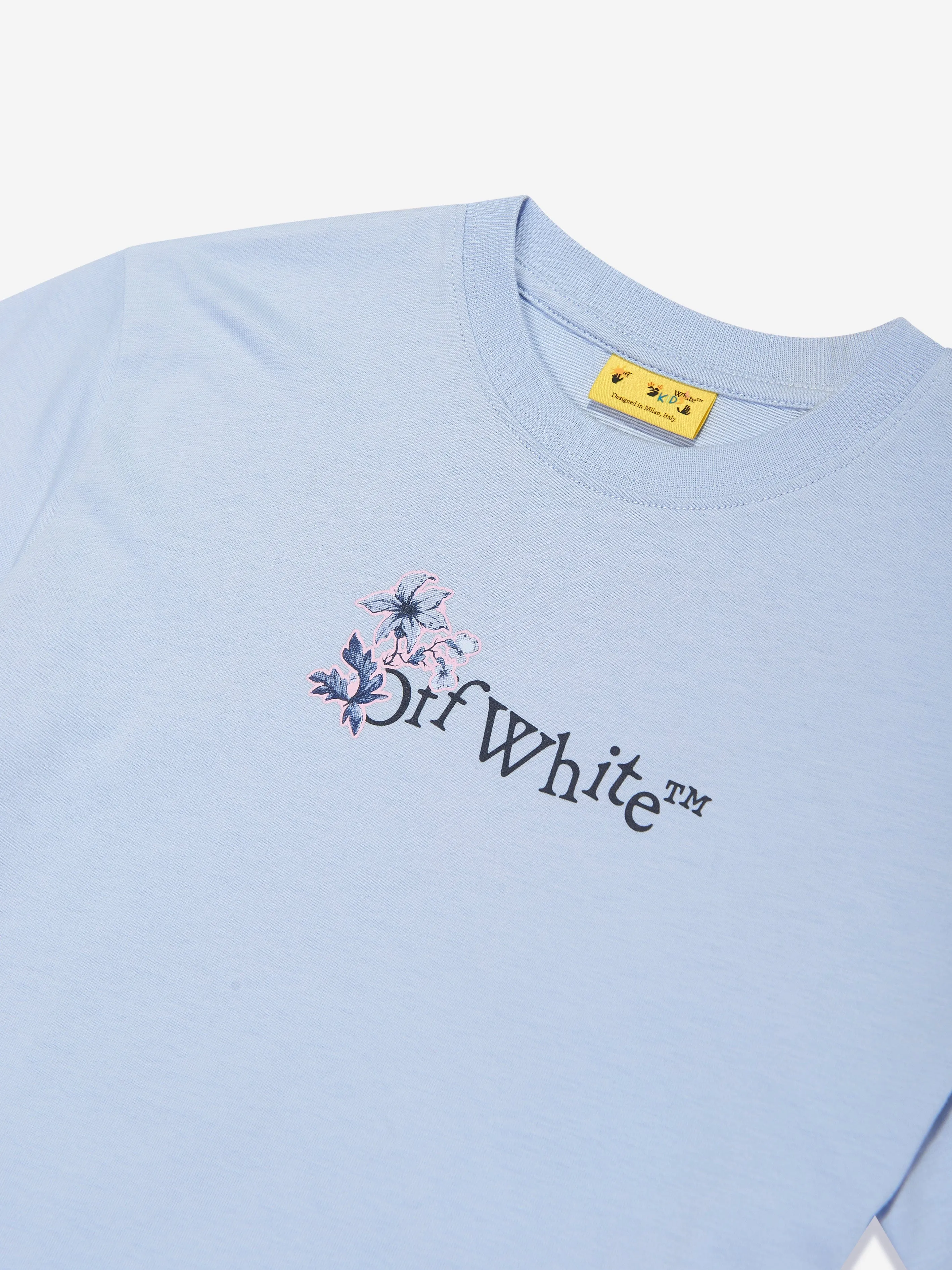 Off-White Girls Arrow Flowers T-Shirt in Blue