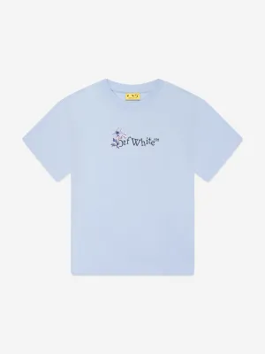 Off-White Girls Arrow Flowers T-Shirt in Blue