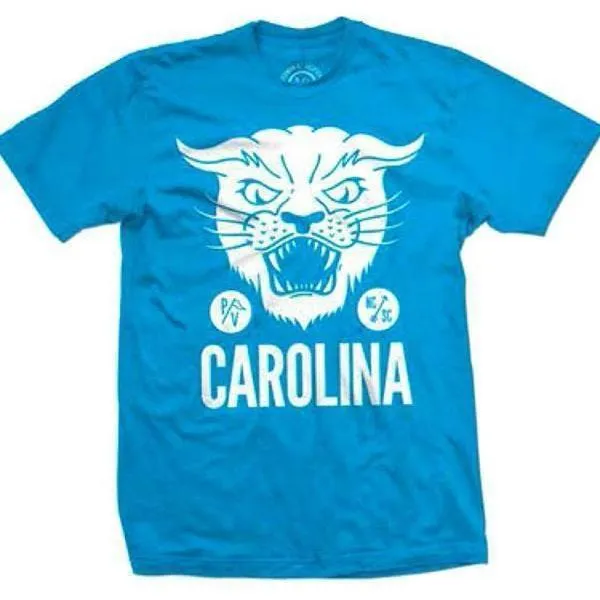 Permanent Vacation Carolina Cathead Tee Blue Panthers