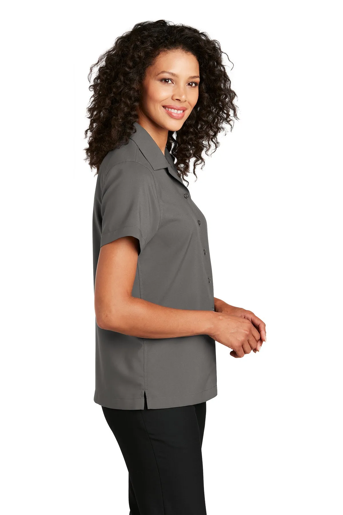 Port Authority Ladies Short Sleeve Custom Performance Shirts, Graphite