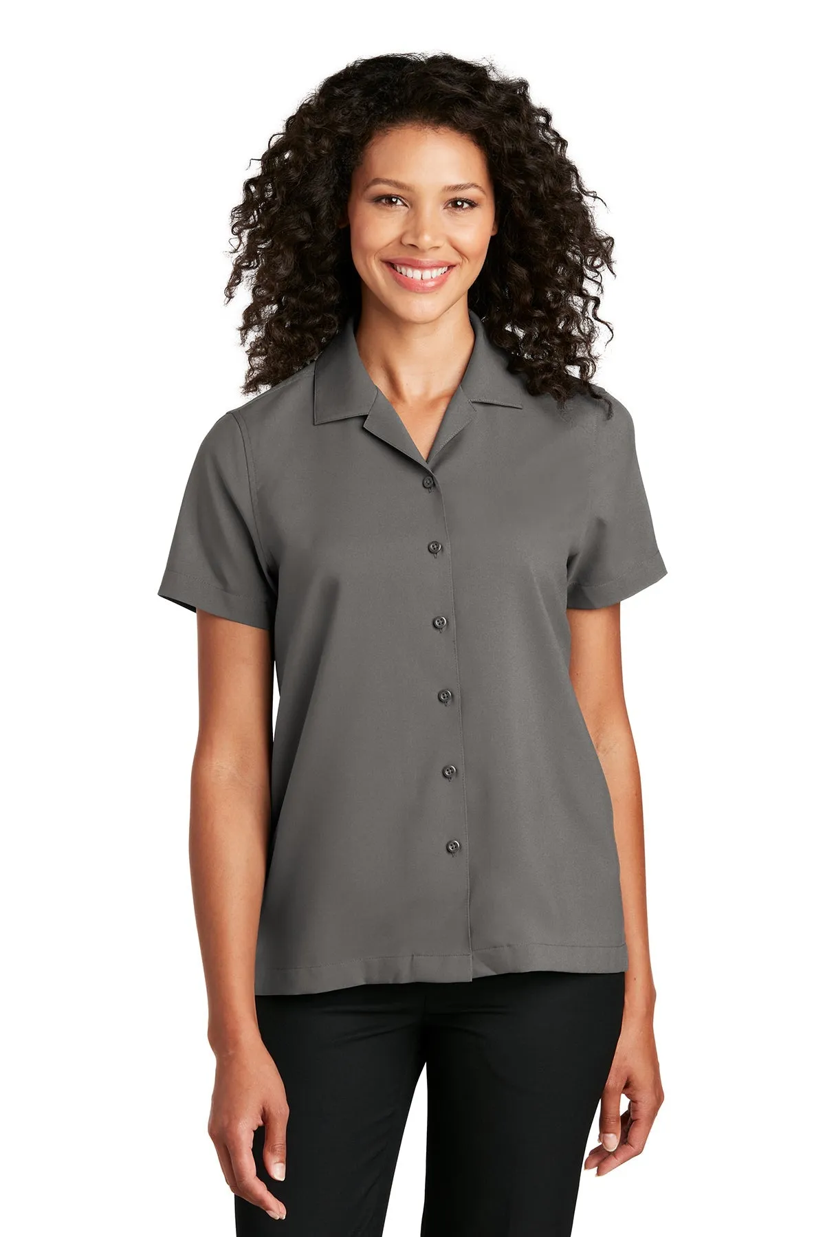 Port Authority Ladies Short Sleeve Custom Performance Shirts, Graphite