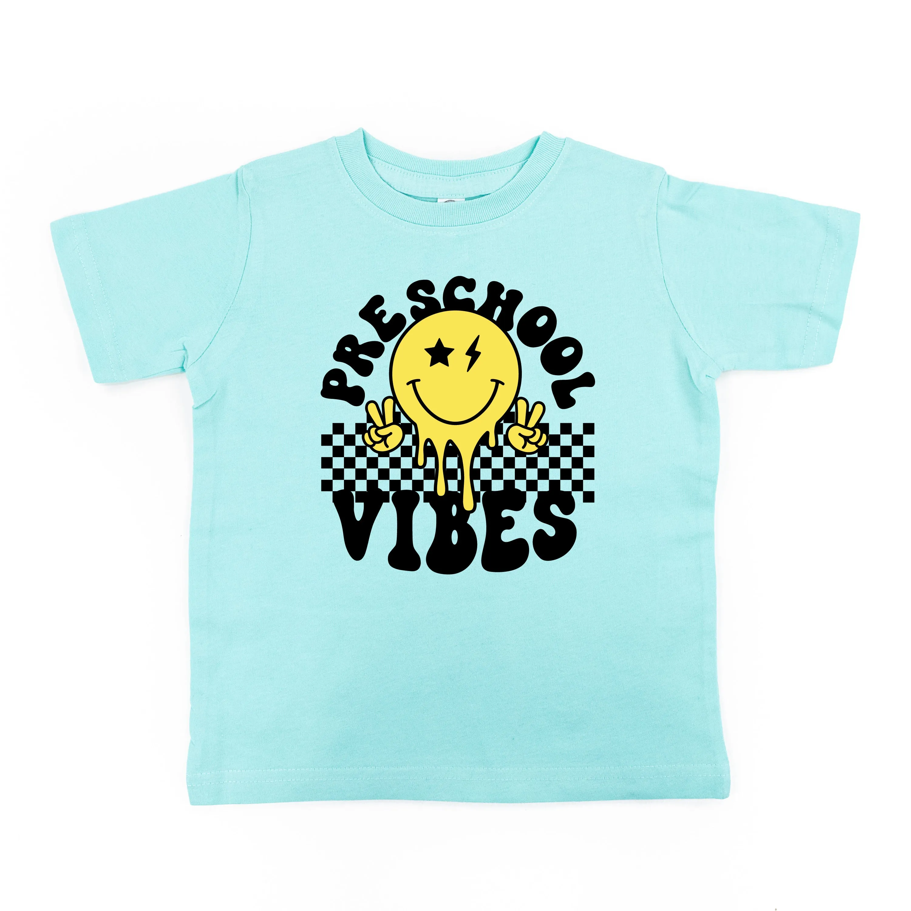 Pre School Vibes - Peace Smiley - Short Sleeve Child Shirt