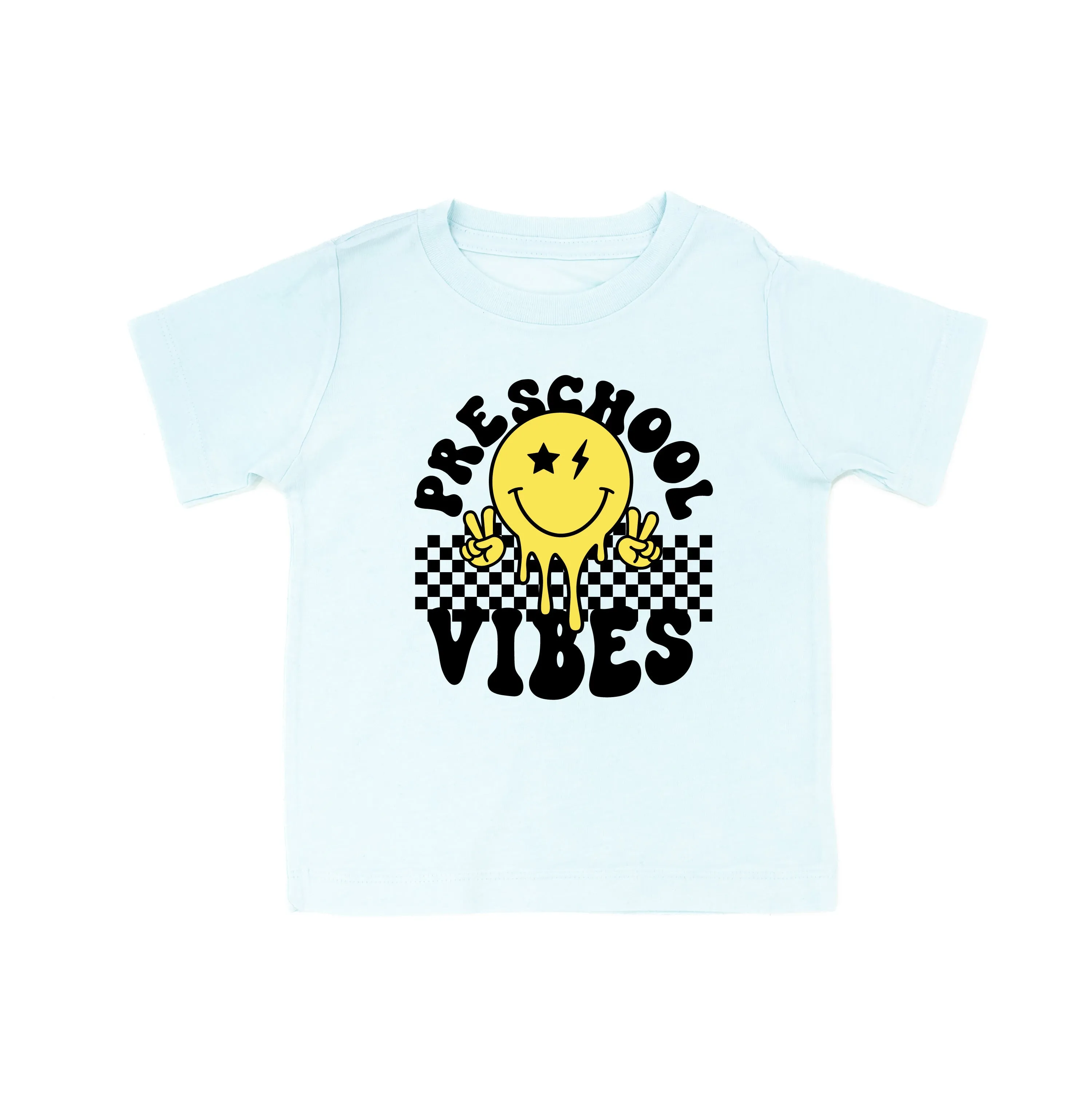 Pre School Vibes - Peace Smiley - Short Sleeve Child Shirt