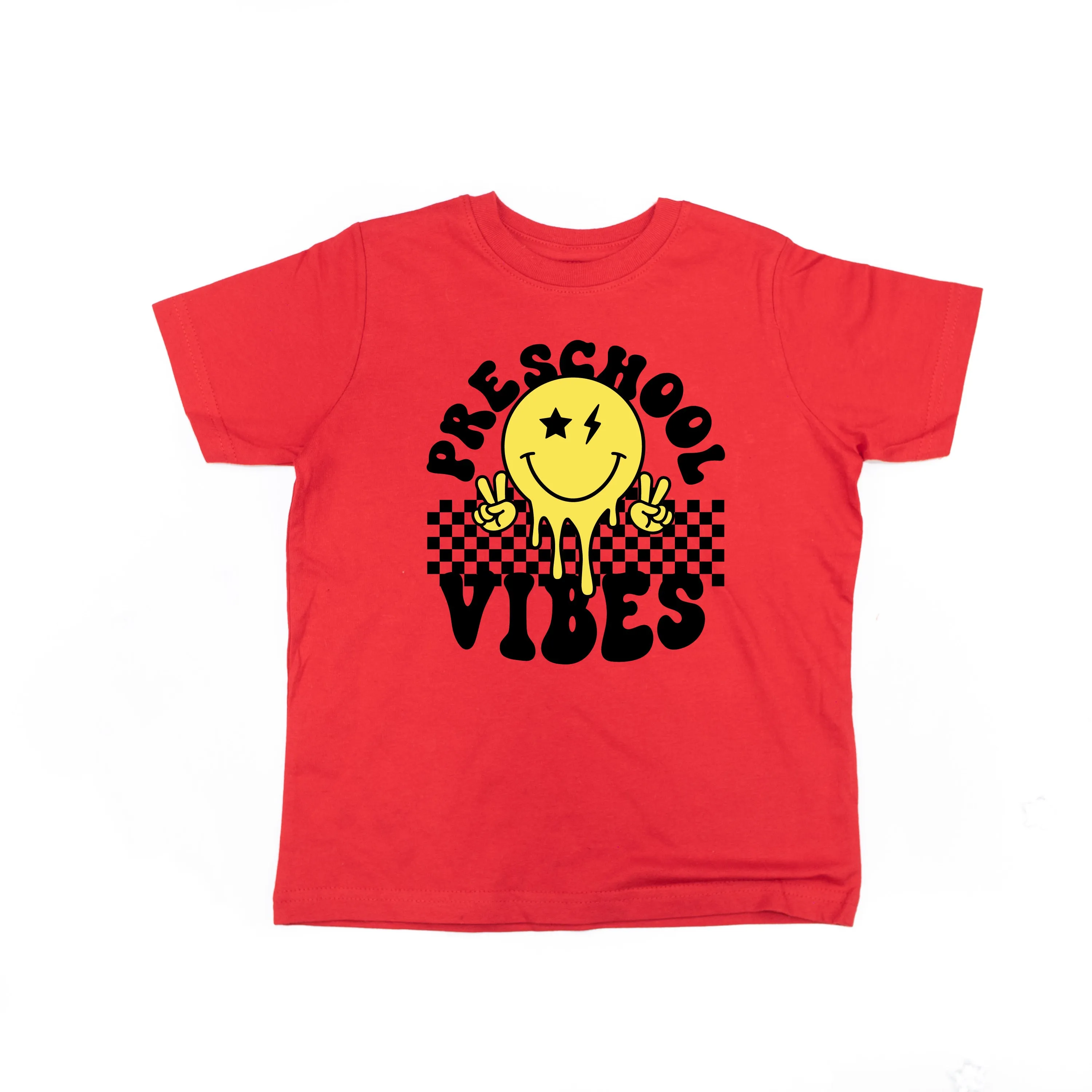 Pre School Vibes - Peace Smiley - Short Sleeve Child Shirt