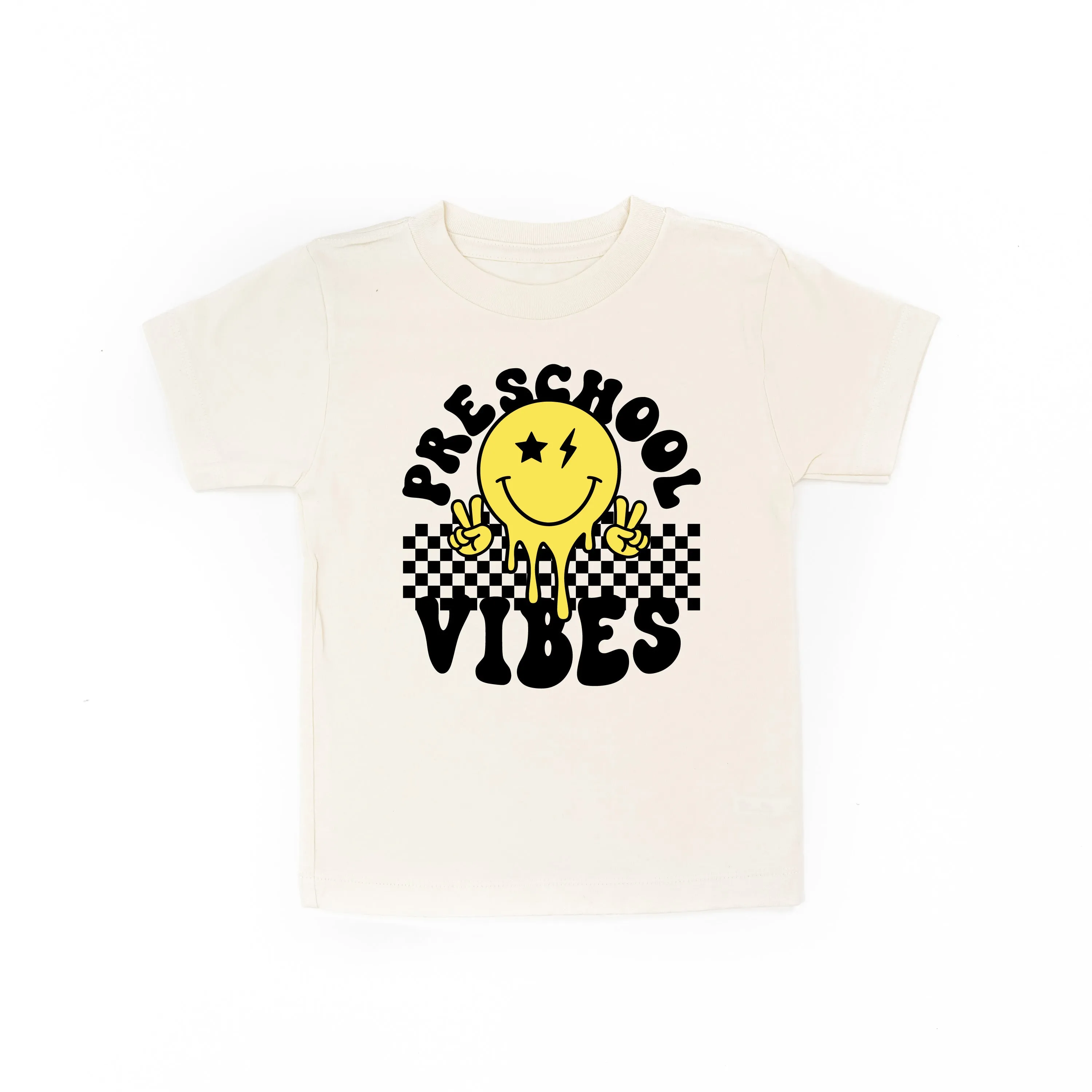 Pre School Vibes - Peace Smiley - Short Sleeve Child Shirt