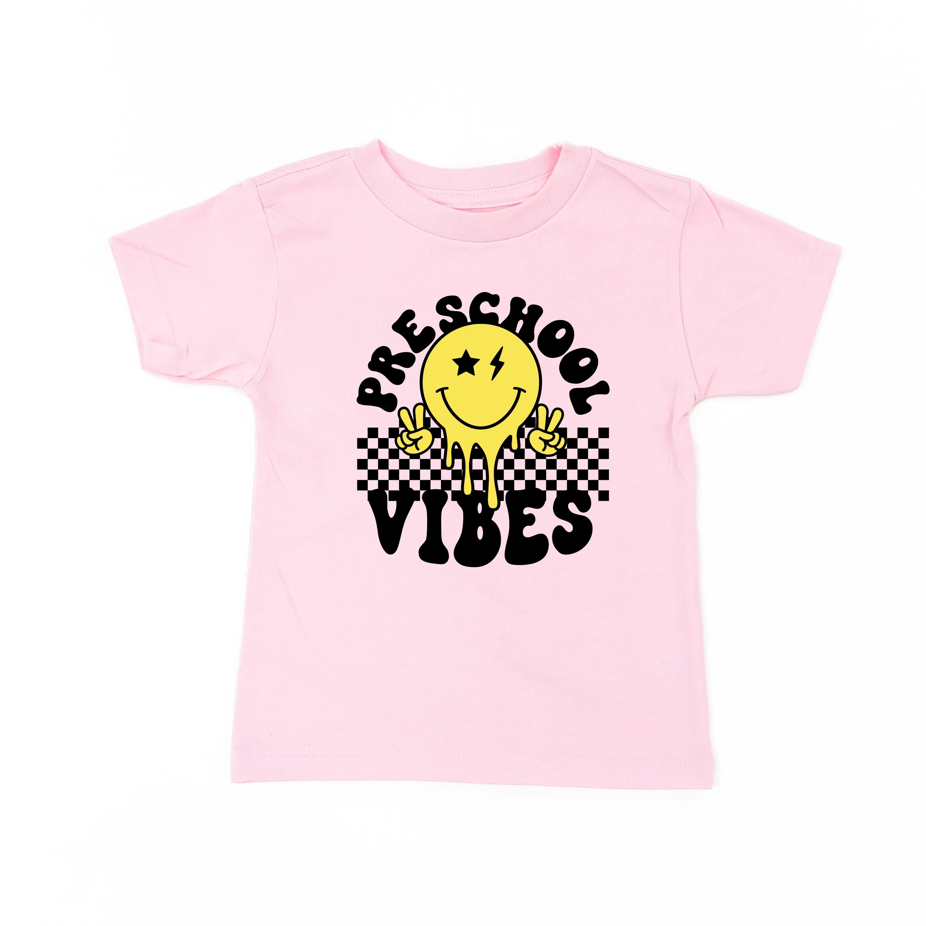 Pre School Vibes - Peace Smiley - Short Sleeve Child Shirt