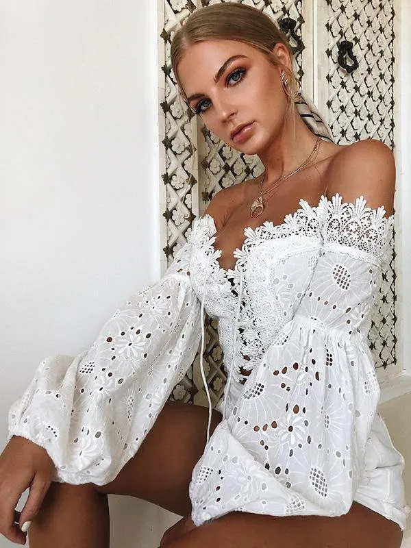 Princess Off Shoulder Puff Sleeves Blouses&shirts Tops