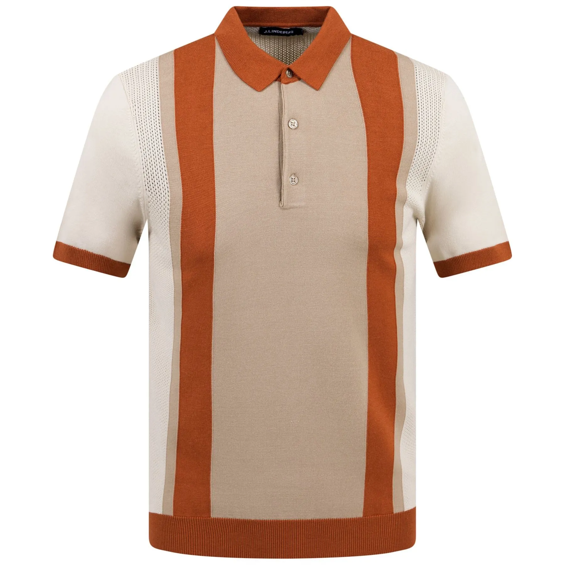 Rey Striped Polo Knit Safari Beige - SS23