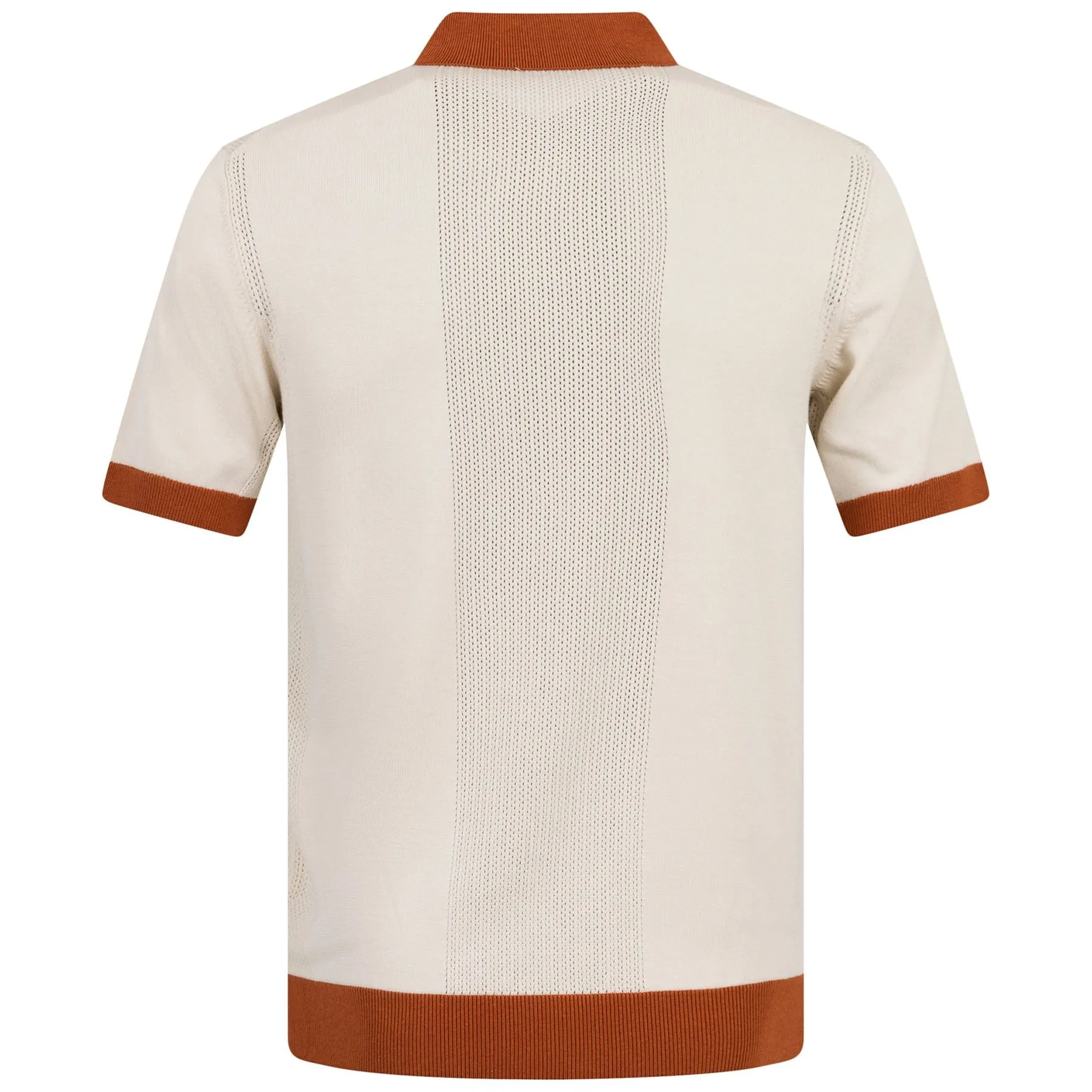 Rey Striped Polo Knit Safari Beige - SS23