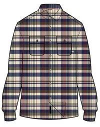 Rustic Organic Cotton Heavyweight Overshirt - Off White Check