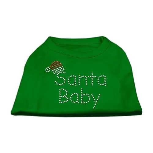 Santa Baby Rhinestone Shirts Emerald Green XXXL (20)