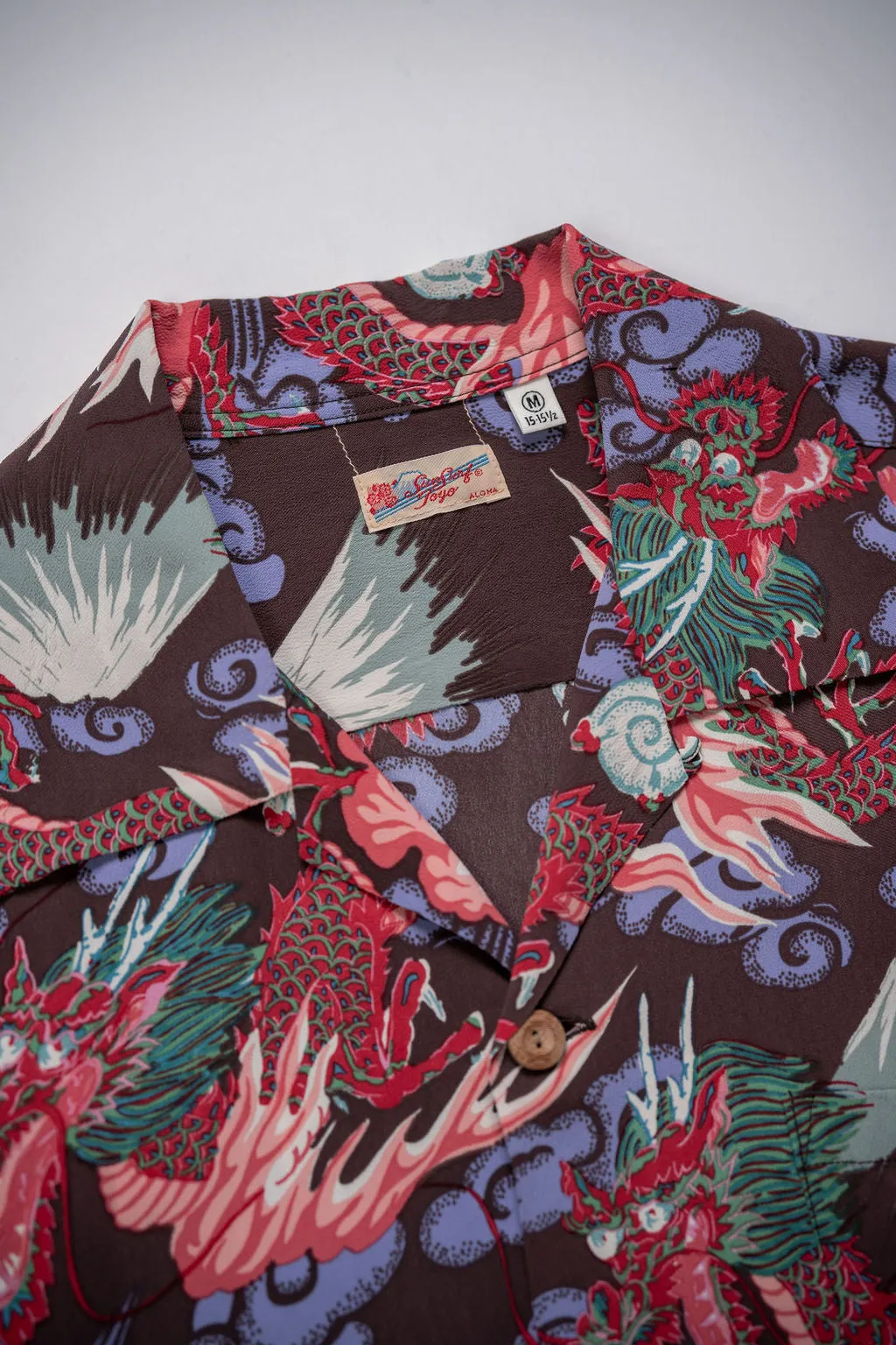 Sun Surf Rayon Hawaiian Shirt "Team of Dragons" - Black