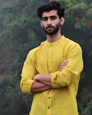 Sunshine Yellow Handwoven Linen Shirt