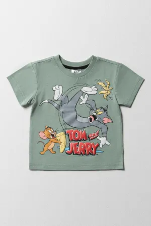 Tom & Jerry Short Sleeve T-Shirt Light Green