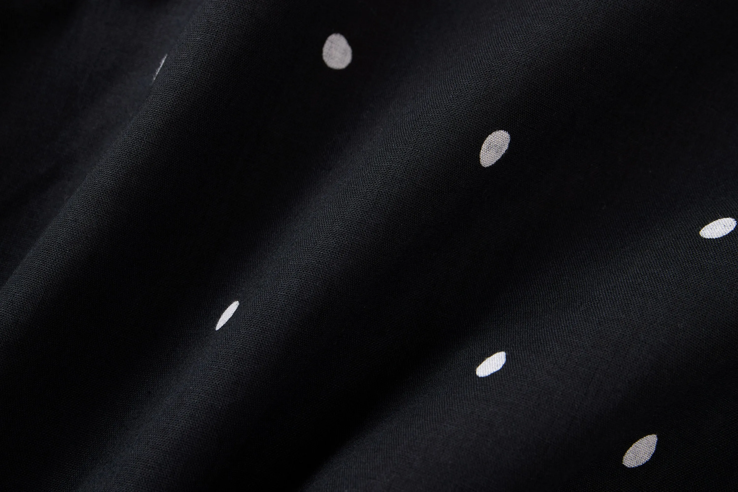 Vacation Shirt ~ Black Polka Dot