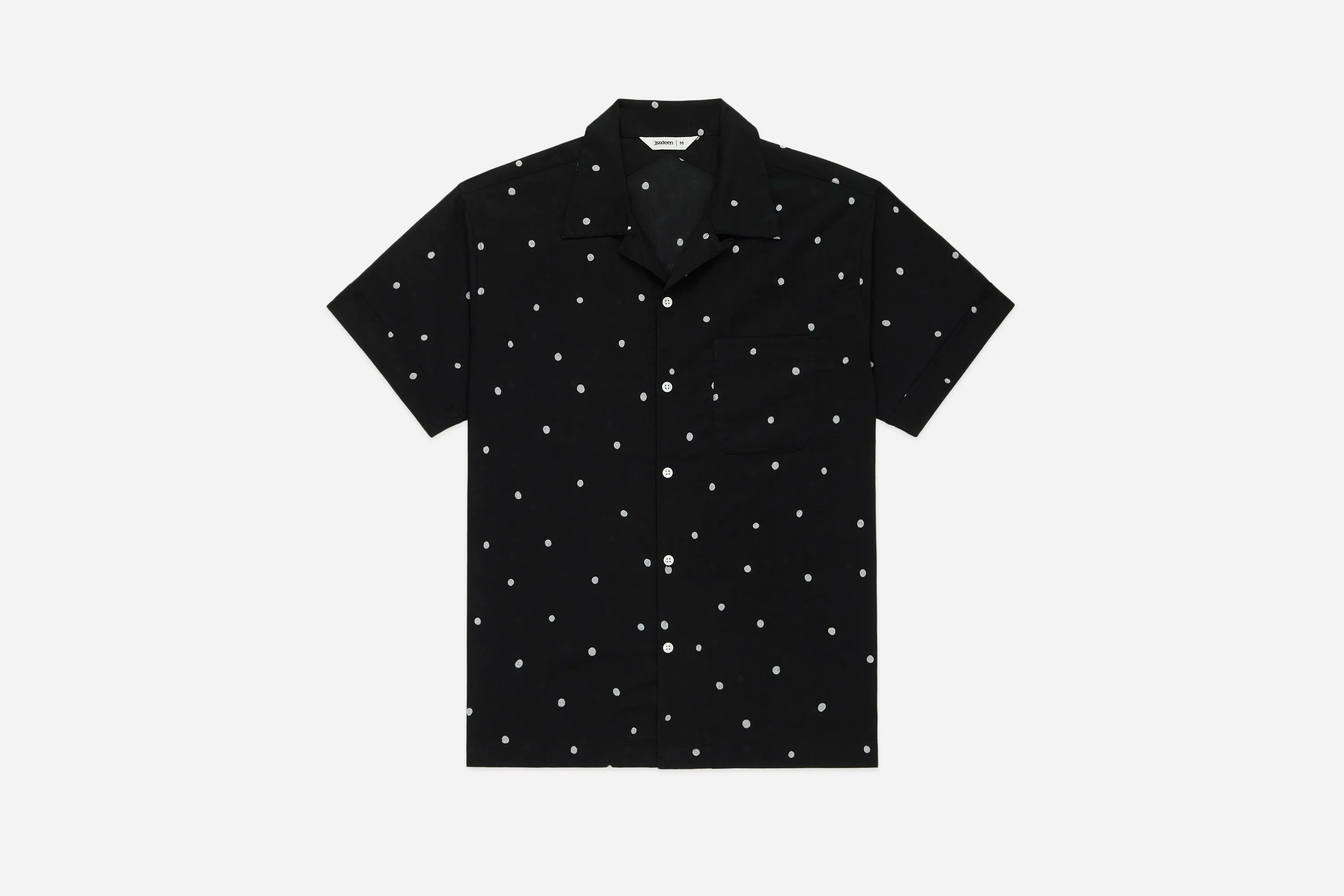 Vacation Shirt ~ Black Polka Dot