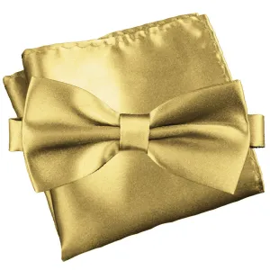 Vegas Gold [Silky Smooth] - Bow Tie and Pocket Square Matching Set