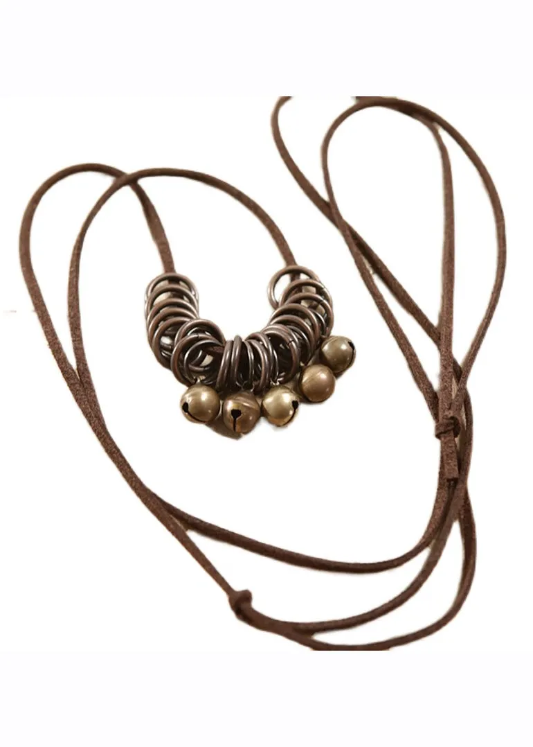 Vintage Bronze Alloy Bell Pendant Necklace