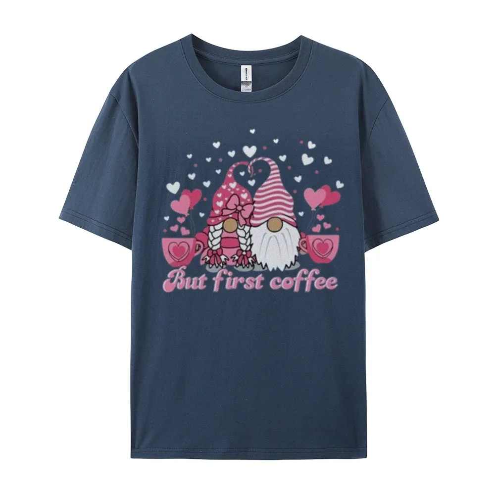 Women Coffee Is My Valentine's Day Print Graphic T-shirt