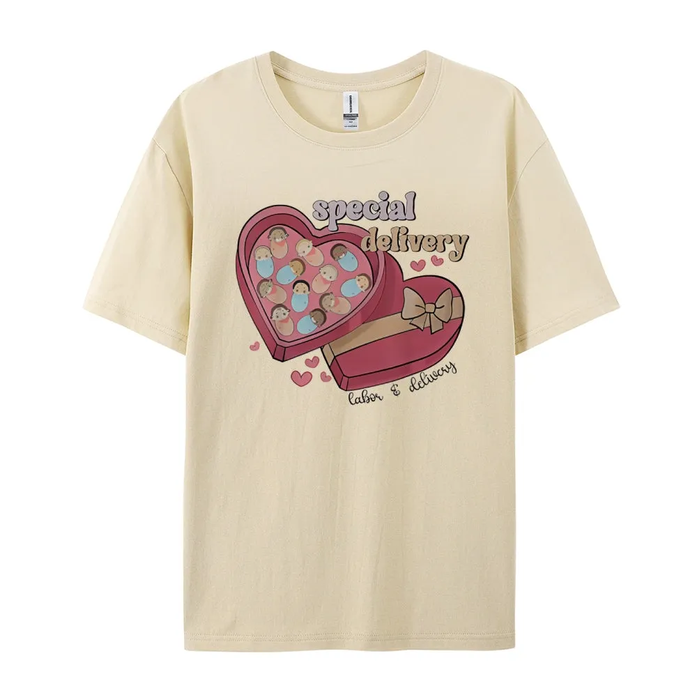 Women Happy Valentine's Day Gift Print Graphic T-shirt