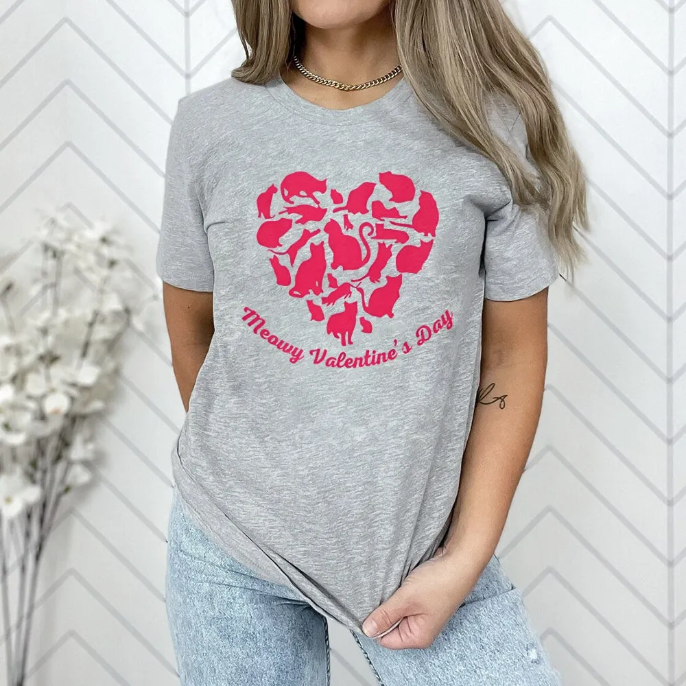 Women Meaning Valentine's Day Love Heart Print Graphic T-shirt