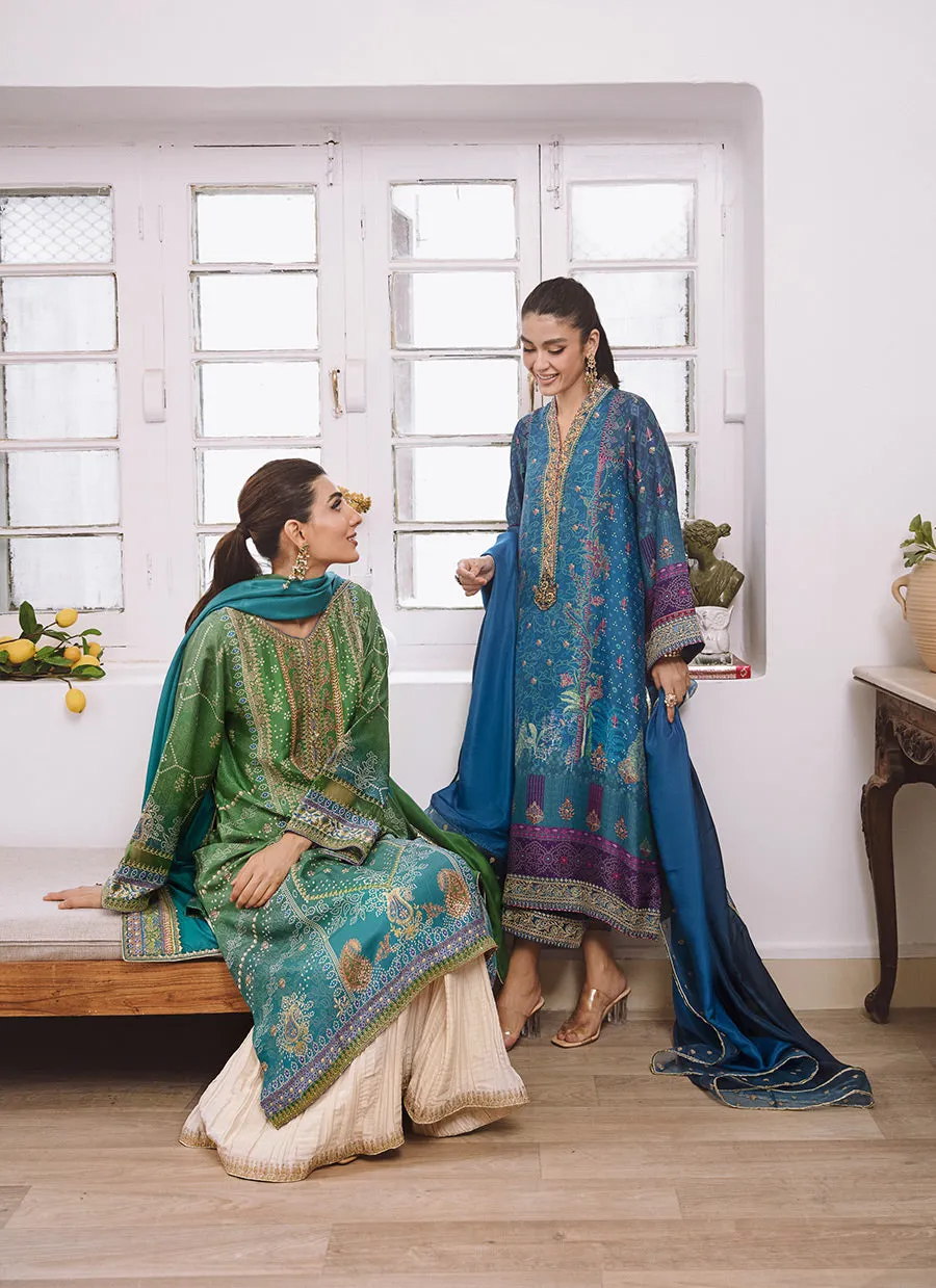 Zohra Lapis Shirt And Dupatta